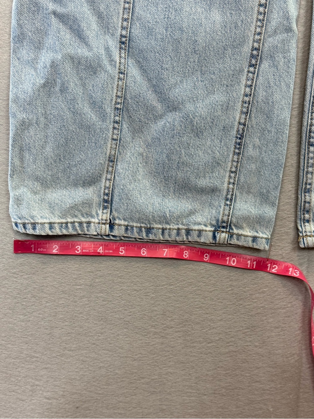 ZARA - women’s Denim strapless light wash blue jeans jumpsuit wide leg cotton M - Picture 10 of 11